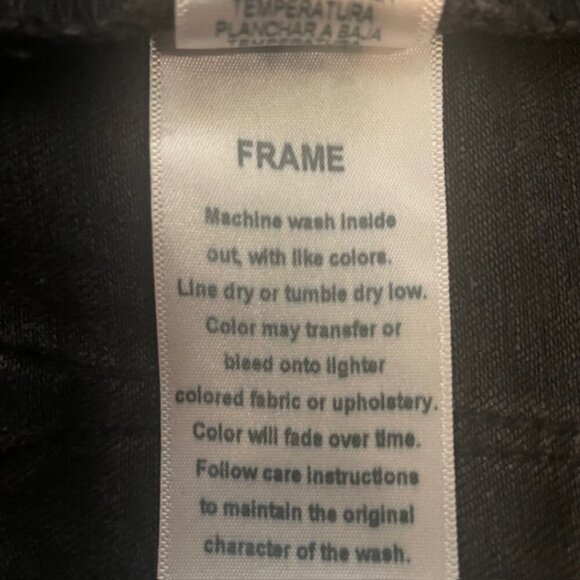 FRAME DENIM Le Skinny de Jeanne Distressed Skinny Jeans in Empire Black, Size 26 - Picture 12 of 12